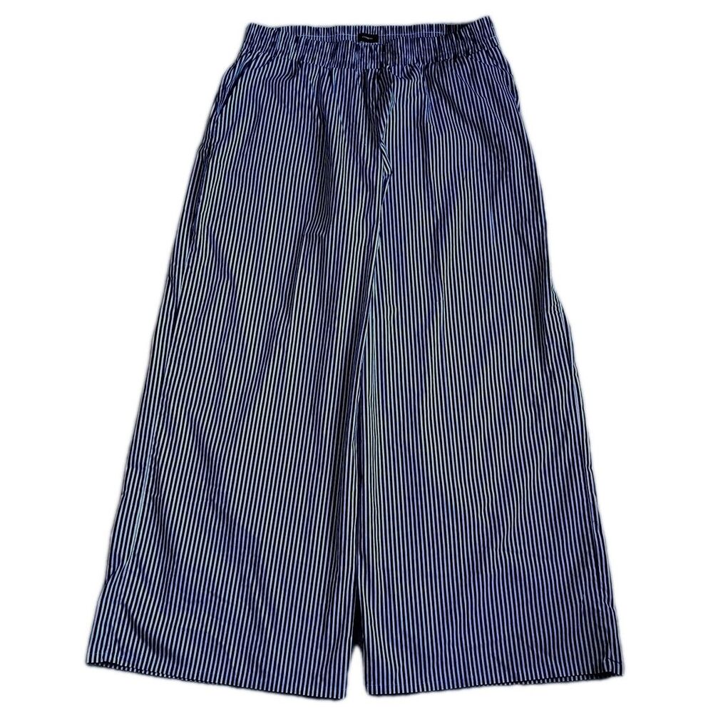 Express Pants Women’s Size L Black White Stripes Wide Leg High Rise 35x30